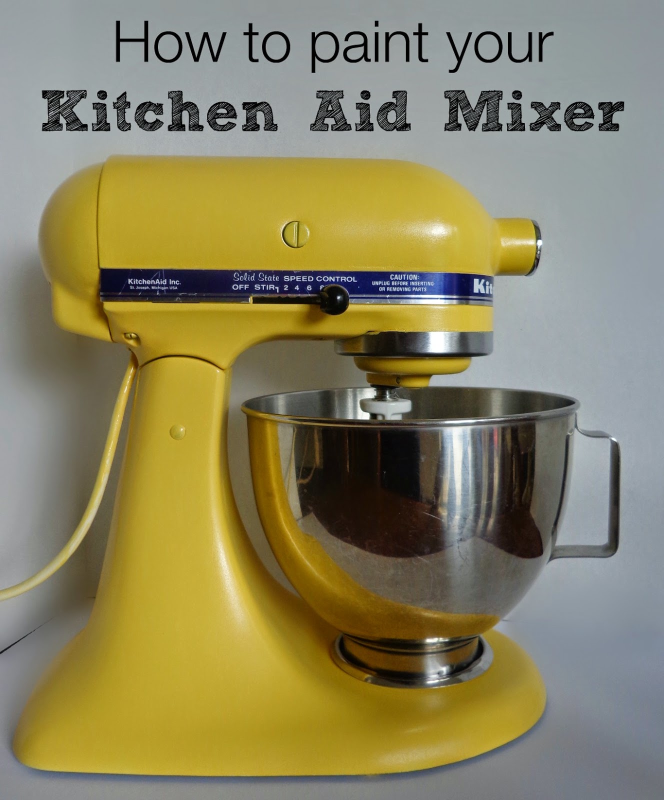 The Colbert Clan How to paint your Kitchen Aid mixer