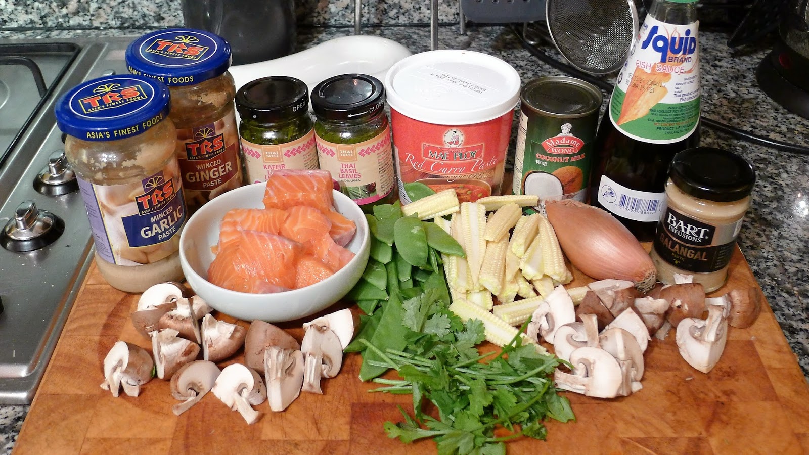 Culinary Adventures in London Thai Red Salmon Curry