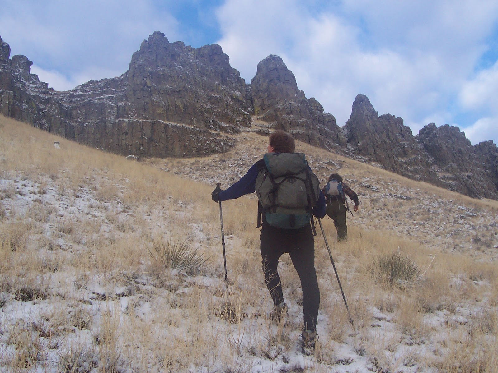 Out there with Tom Square Butte in December