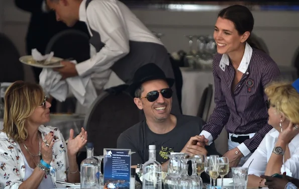 Charlotte Casiraghi and Gad Elmaleh attend the jumping competition