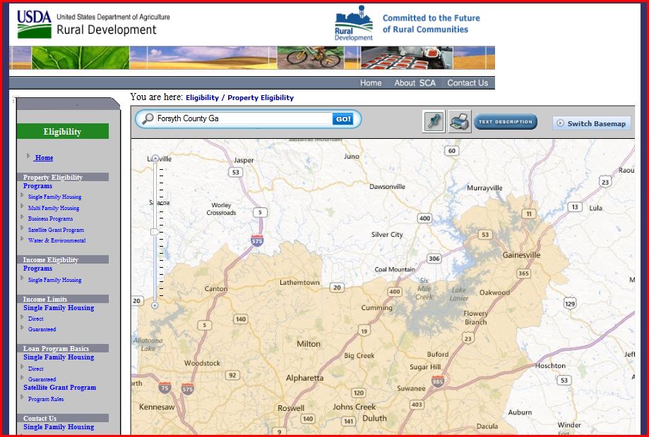 USDAHomes that require NO downpayment Homes (zero down) North