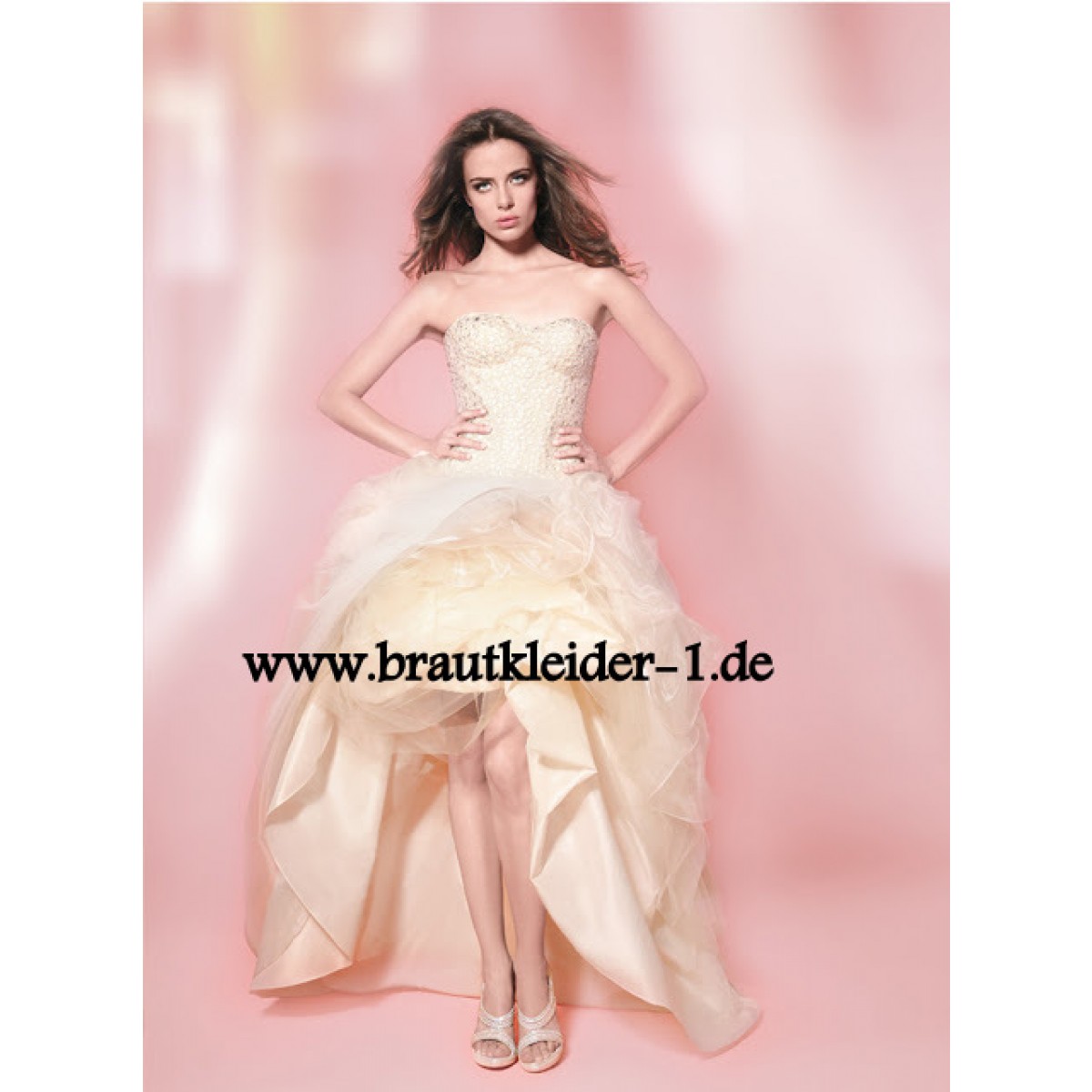 kleid vorne kurz hinten lang weiß