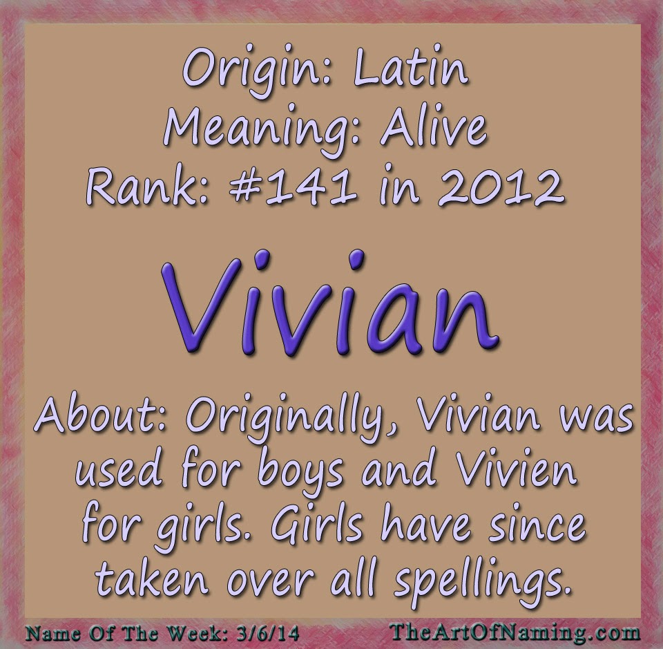 The Art of Naming: Vivian