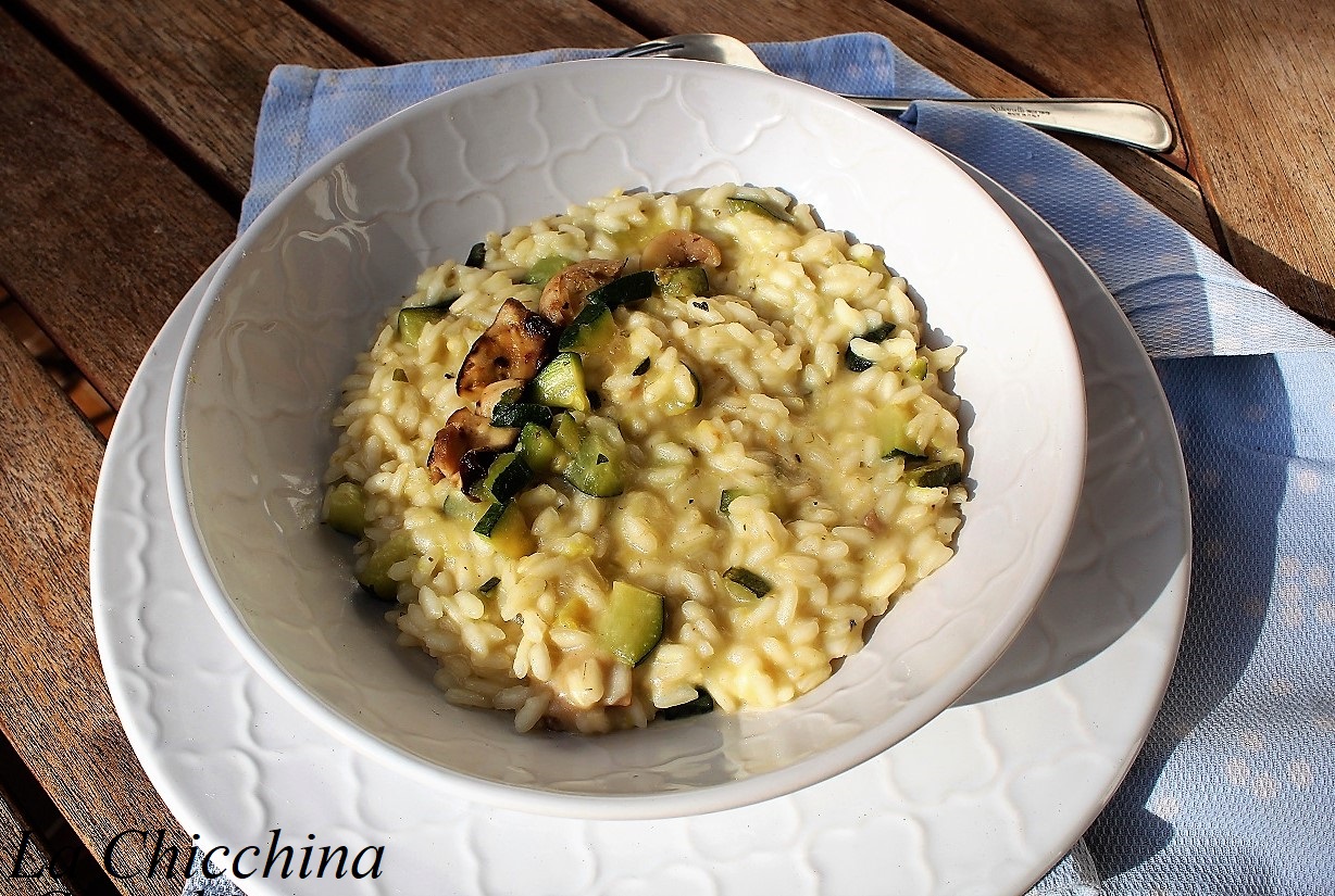 Risotto con funghi e zucchine Cucina facile e veloce