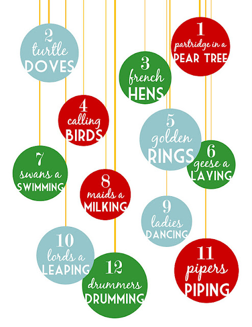 sugartotdesigns: 12 Days of Christmas {Free Printable}