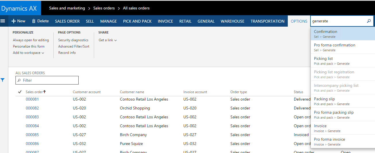 Dynamics AX 7 Search/filter options in New Microsoft Dynamics AX