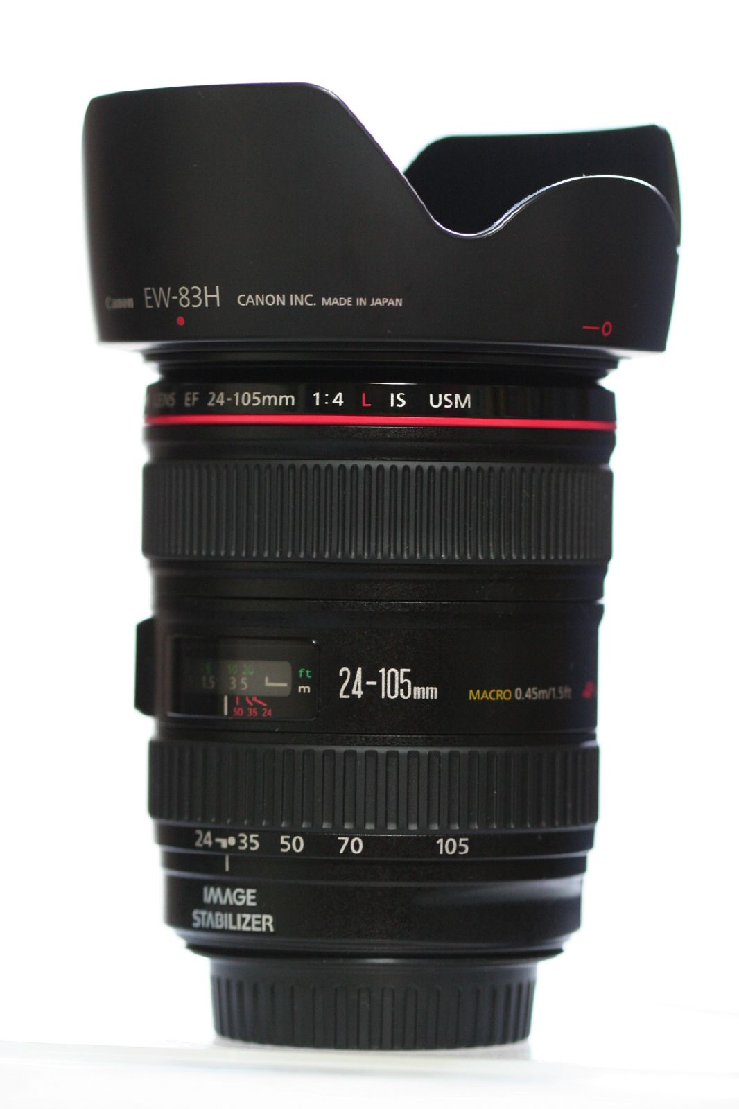 Canon EF 24-105mm f4L IS USM Standard Zoom Lens Technical Specs