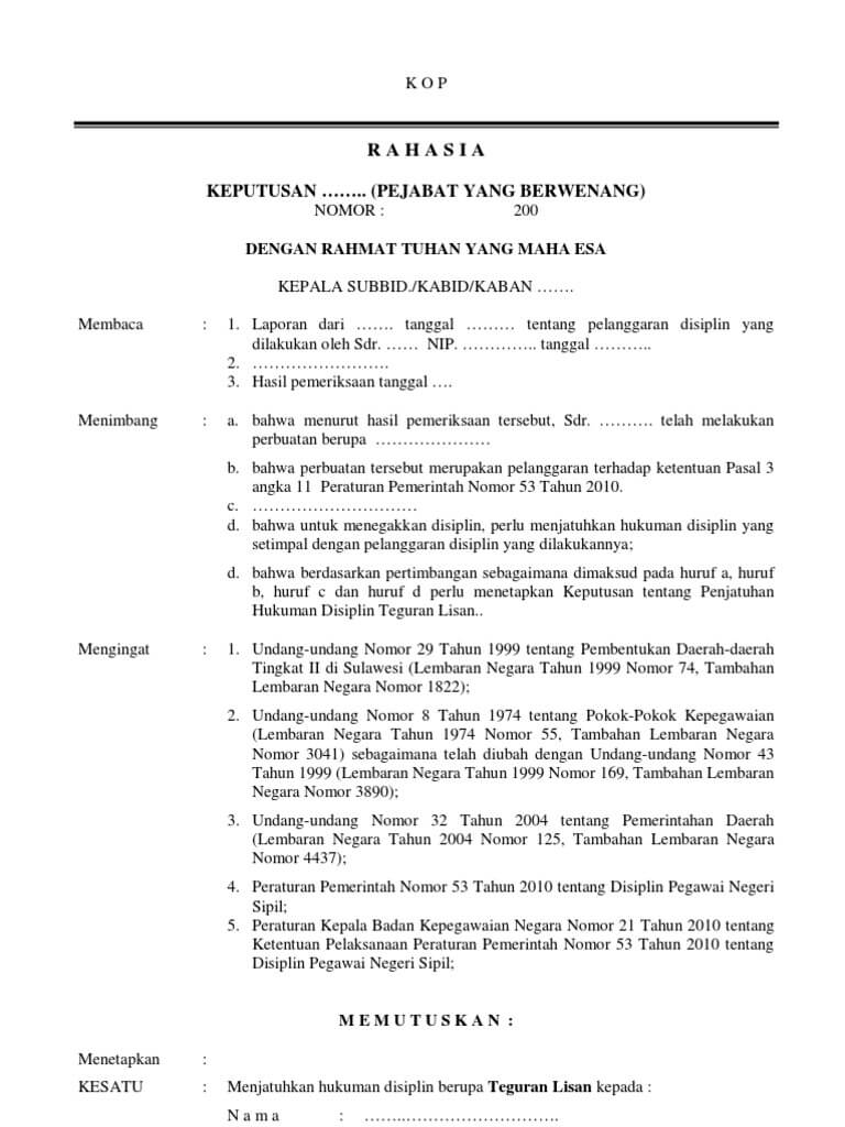 kumpulan surat teguran tertulis kumpulan surat teguran tertulis
