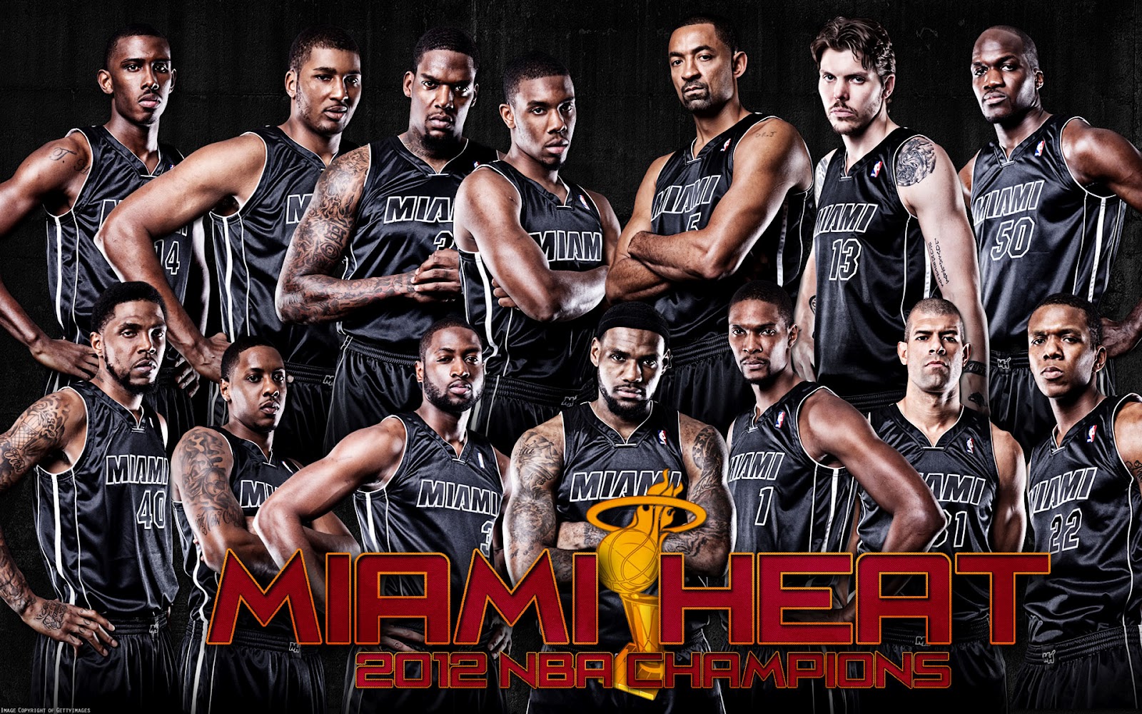 Miami Heat 2012 NBA Champions Roster Wallpaper ~ Big Fan of NBA - Daily ...