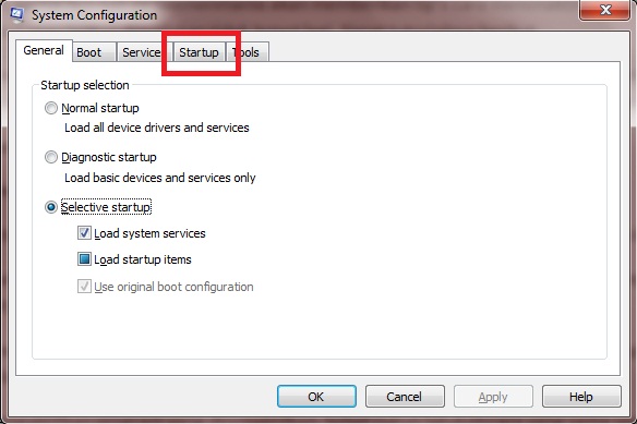 Pada menu System Configuration, Sobat pilih StartUp.