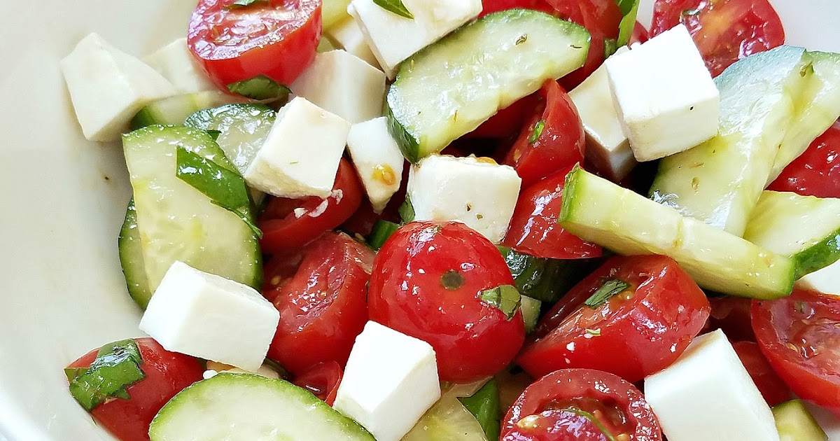 My Epicurean Adventures Tomato Cucumber Mozzarella Salad