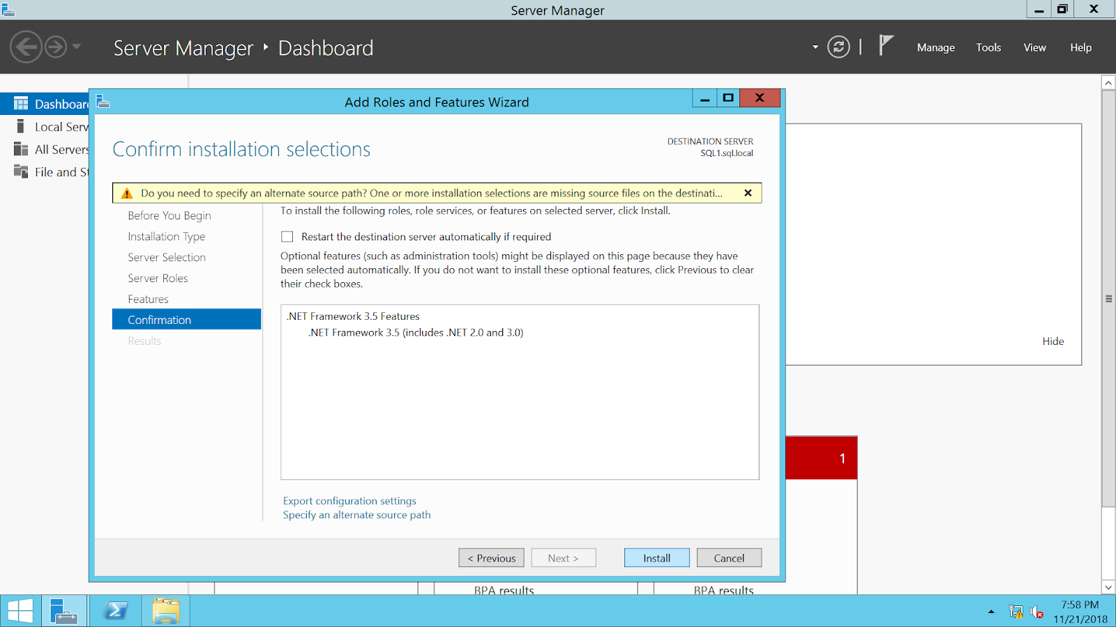 SQL Database server builds: SQL SERVER 1 PART 1