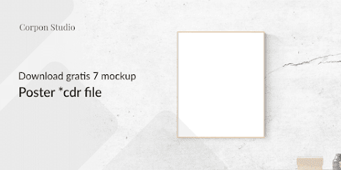 Download 7 Mockup Poster File CDR Gratis