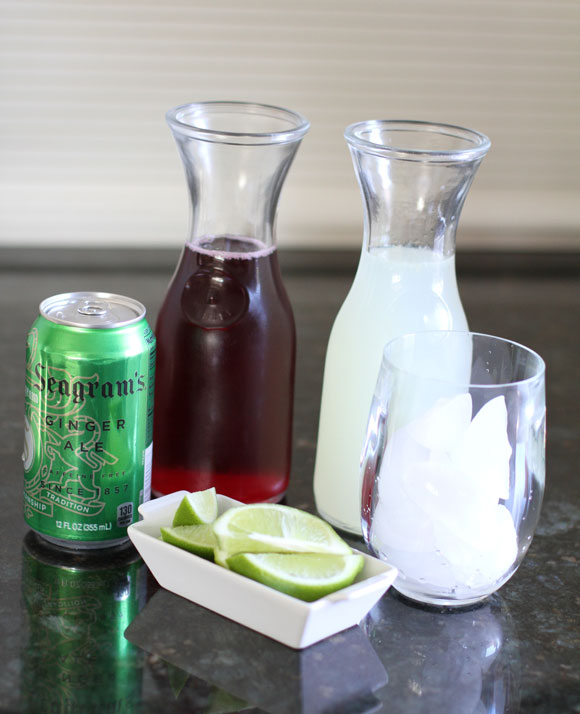 Four Flights of Fancy Ginger Ale, Cranberry & Limeade Spritzer