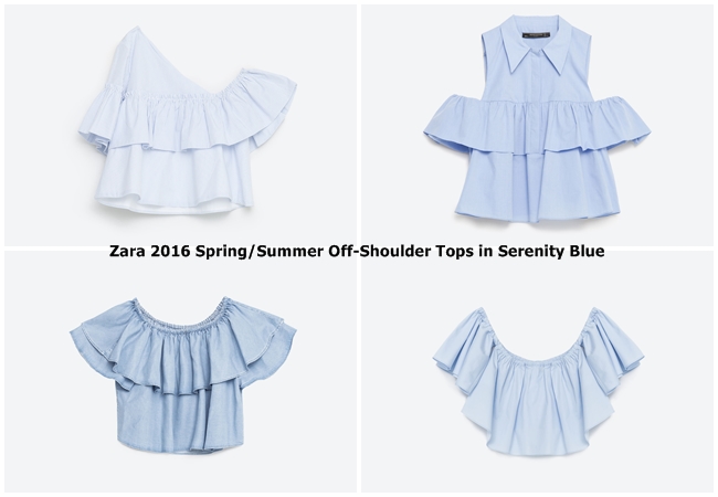 Zara 2016 不對稱條紋上衣 歐美街拍