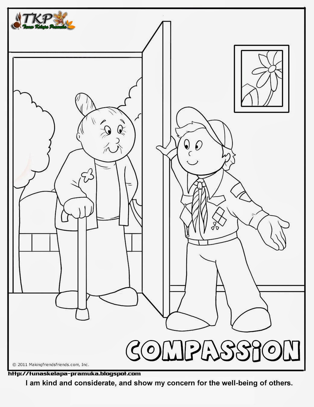 Pramuka Siaga Mewarnai Gambar Tunas Kelapa Pramuka