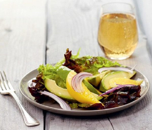 Mango and Avocado Salad with Raspberry Vinaigrette Recipe