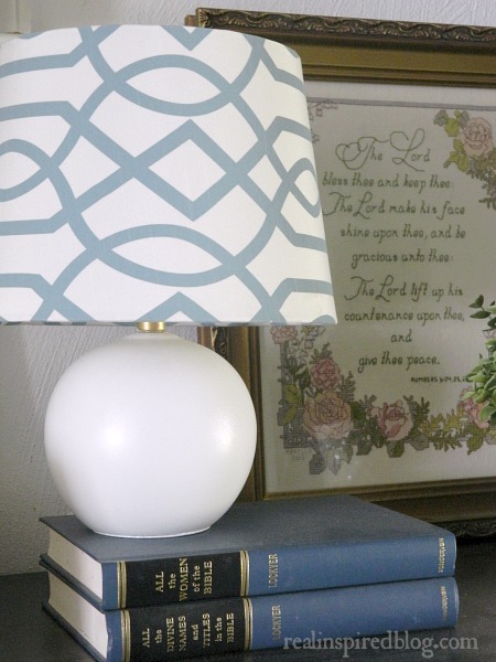 When Decorating Mistakes Aren't Mistakes::blue and white lamp