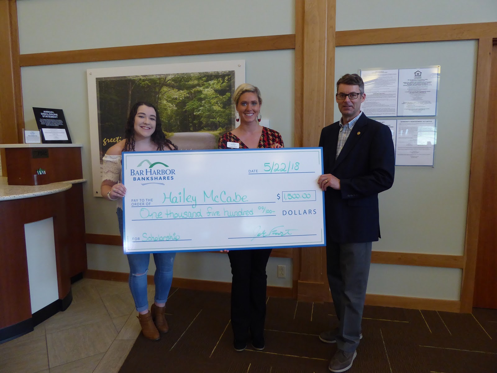 AcadiaChamber Press Bar Harbor Bank & Trust awards Career & Technical