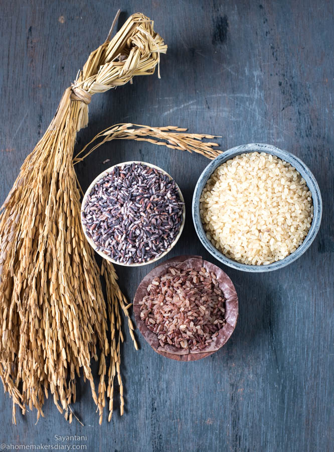 Mixed grain rice and pan seared Gandhoraj chicken Buddha Bowl A