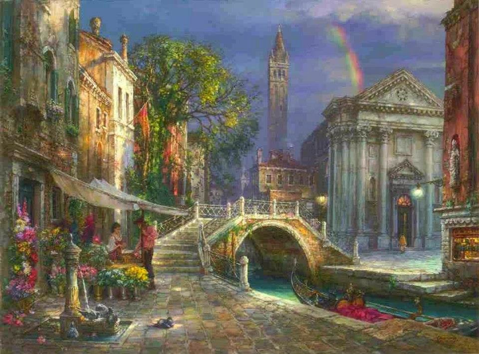 Cao Yong, 1962 | Romantic cityscapes painter | Tutt'Art@ | Pittura
