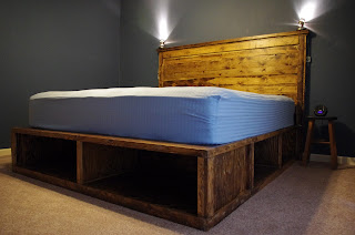 wood bed platform plans