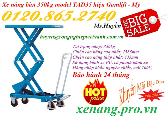 Xe nâng mặt bàn 350kg