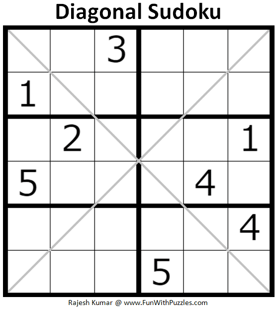 How to play diagonal sudoku How to play diagonal sudoku