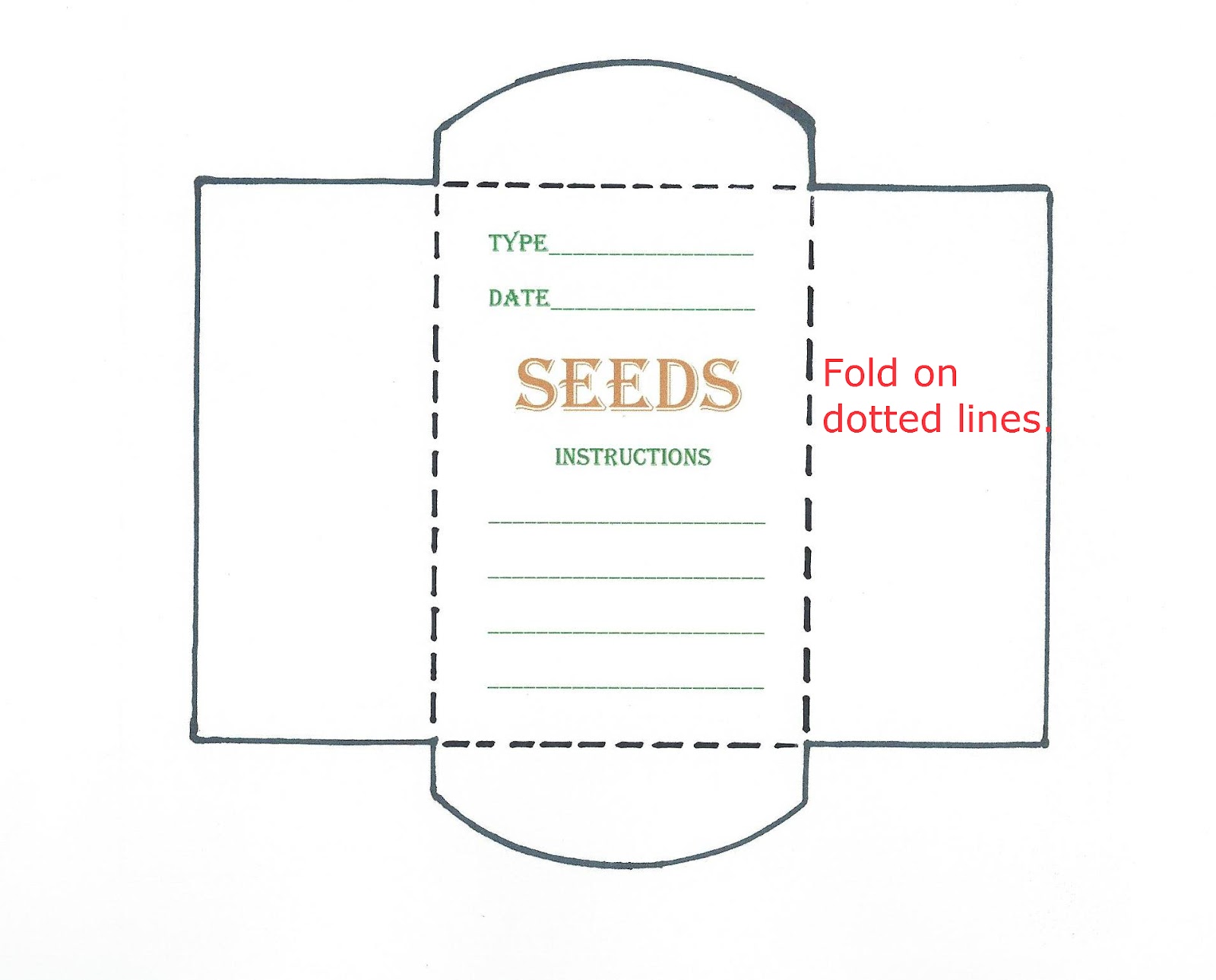 Free Printable Printable Seed Packet Template Free Printable Printable Seed Packet Template