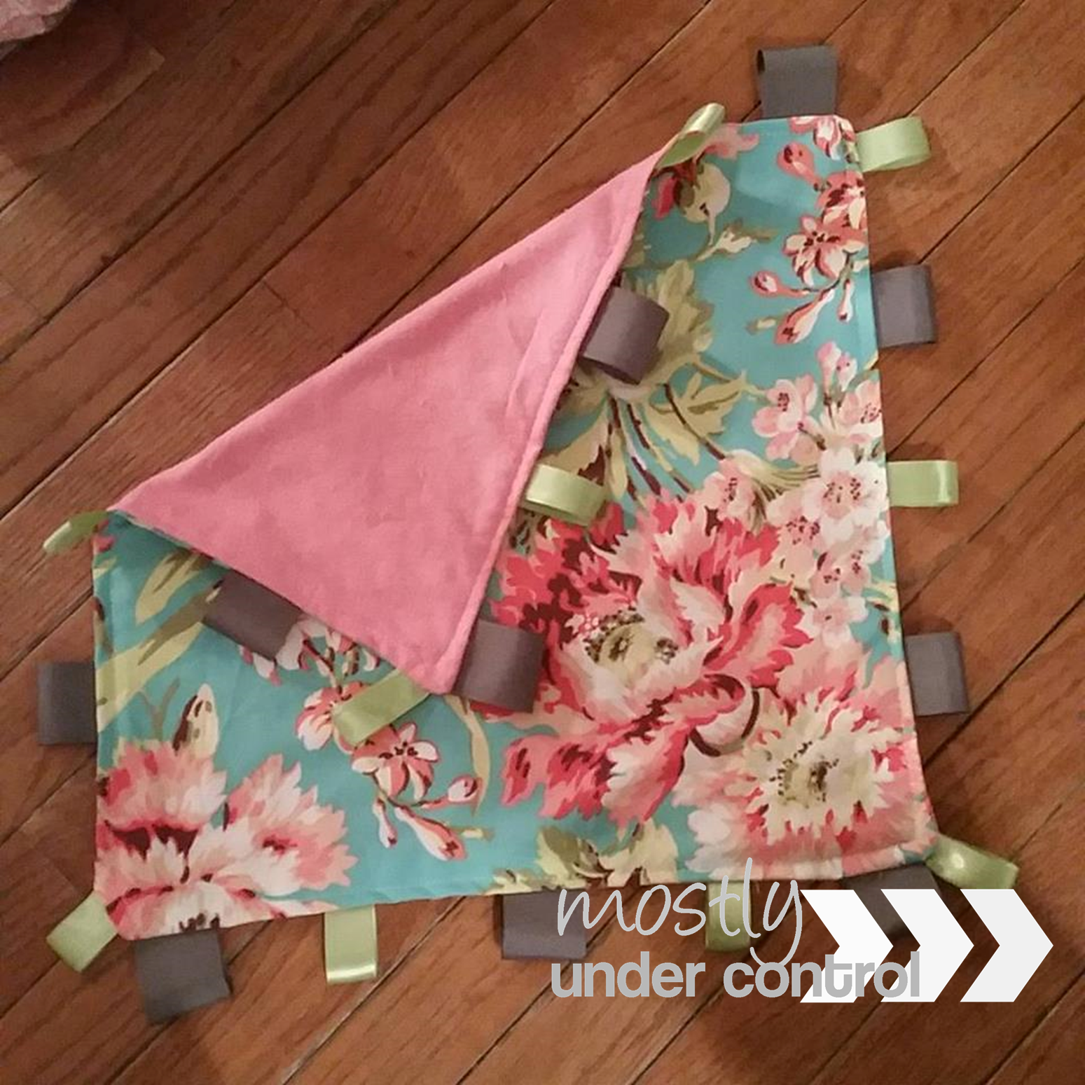 DIY Tag Blanket Mostly Under Control