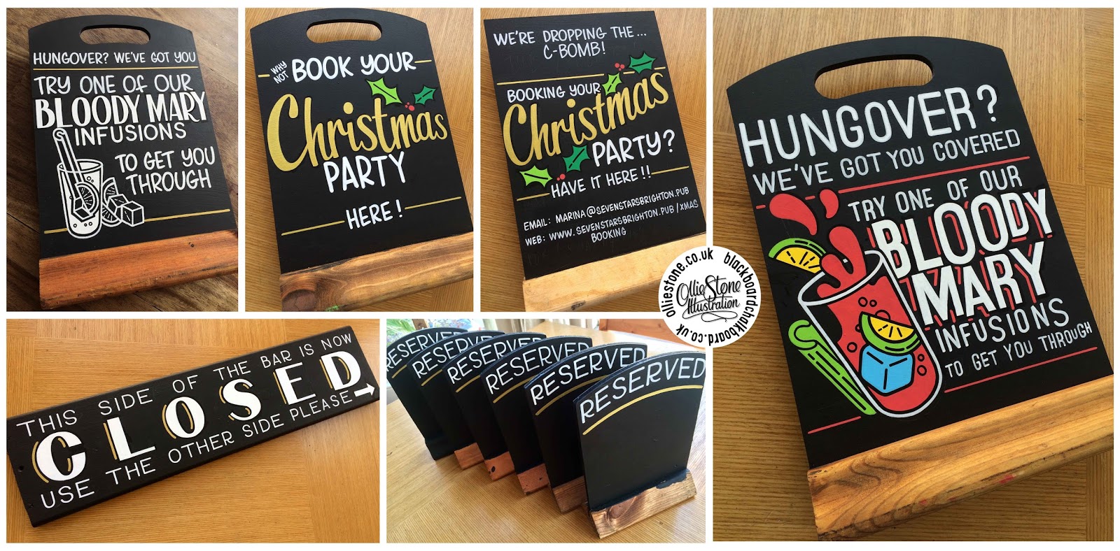 Chalkboard Sign Writer by Ollie Stone Pub chalkboards and sign writing.