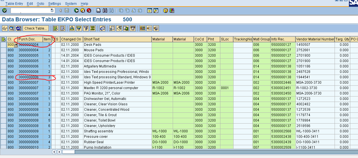 SAP TECH To get the Goods Receipt ( GR ) Document number based on the