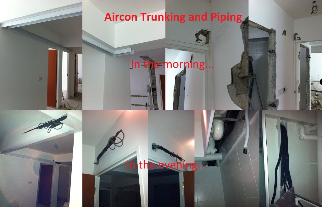 Our Haven Day 3 Aircon Trunking and Piping + Kitchen Windows