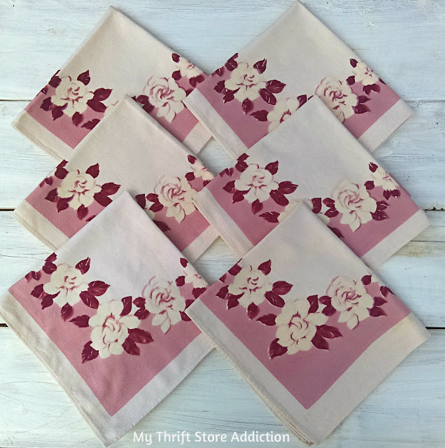 vintage floral napkins