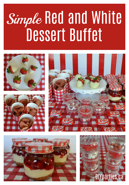 DIY Parties: Red and White Dessert Buffet