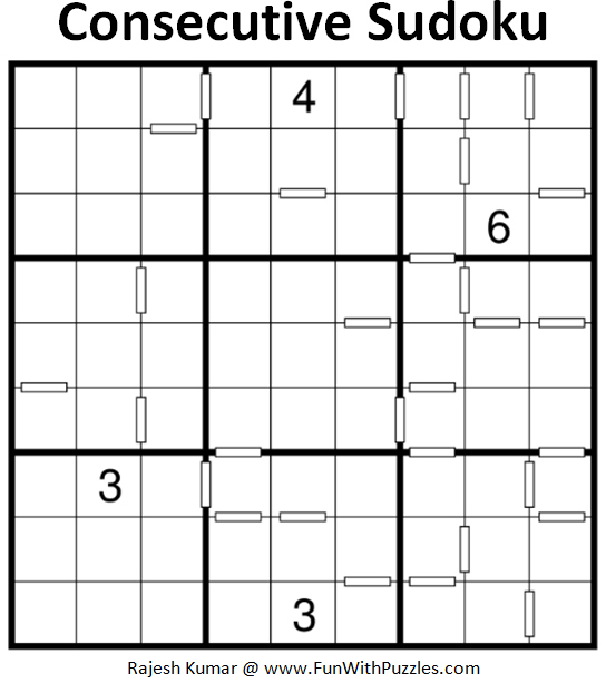 Consecutive Sudoku Puzzle (Fun With Sudoku #284)