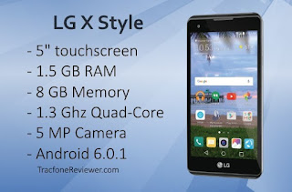 Tracfone LG X Style Specs lg x style specs