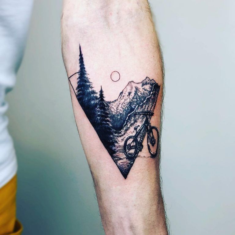 200+ Best Mountain Tattoos for Men (2020) Range, Geometric, Simple