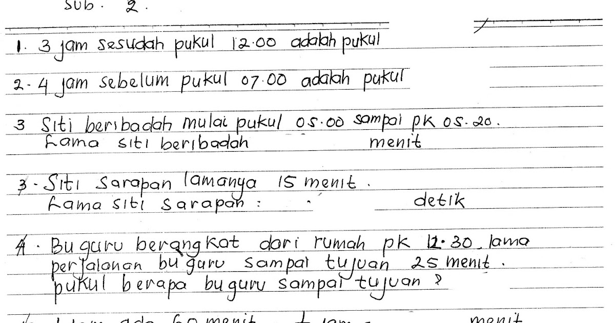 Soal latihan Tema 6 sub tema 2 SD Kelas 3 TA.20152016
