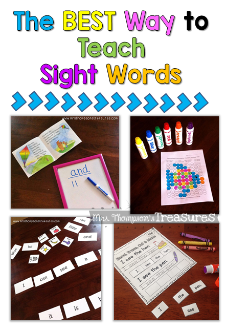 Mrs thompson s treasures how to teach sight words ideas and activities
