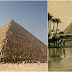 The Great Pyramid of Giza was once covered in highly polished white limestone, before it was removed to build mosques and fortresses