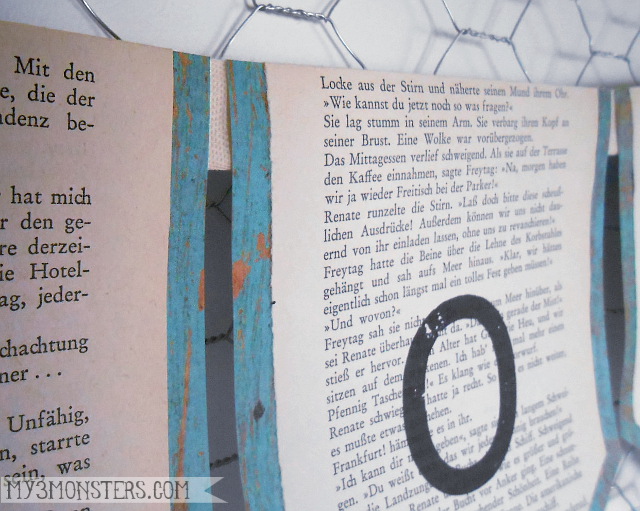Super Easy Book Page Garland tutorial at /