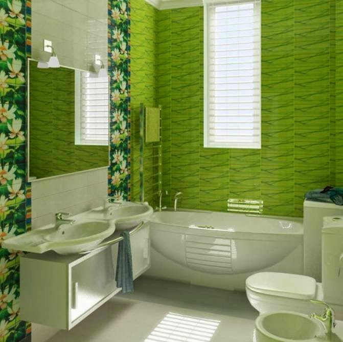 Desain motif dan warna keramik untuk kamar mandi 