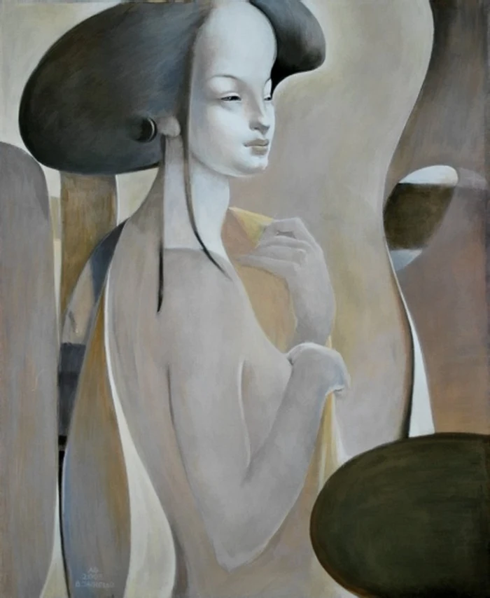 Bogusław Jagiełło 1960 | Polish symbolist painter | A Sphinx in Poznan