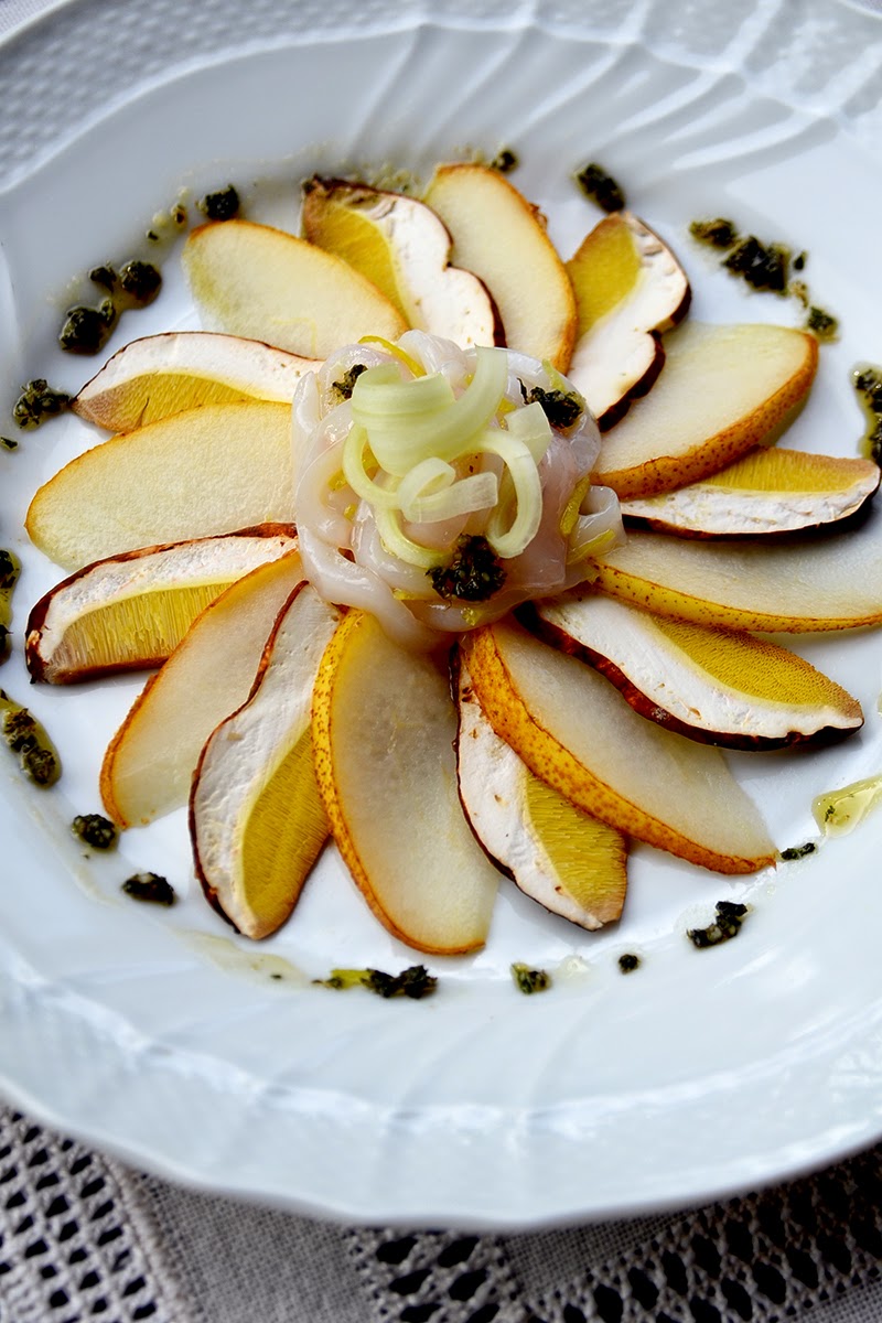 POVERIMABELLIEBUONI CARPACCIO DI PORCINI E PERE AL PESTO DI NEPITELLA
