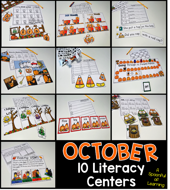 October Centers - 10 Literacy Center