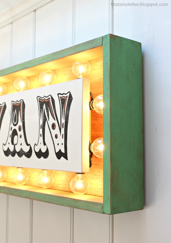 That's My Letter DIY Marquee Sign with Lights