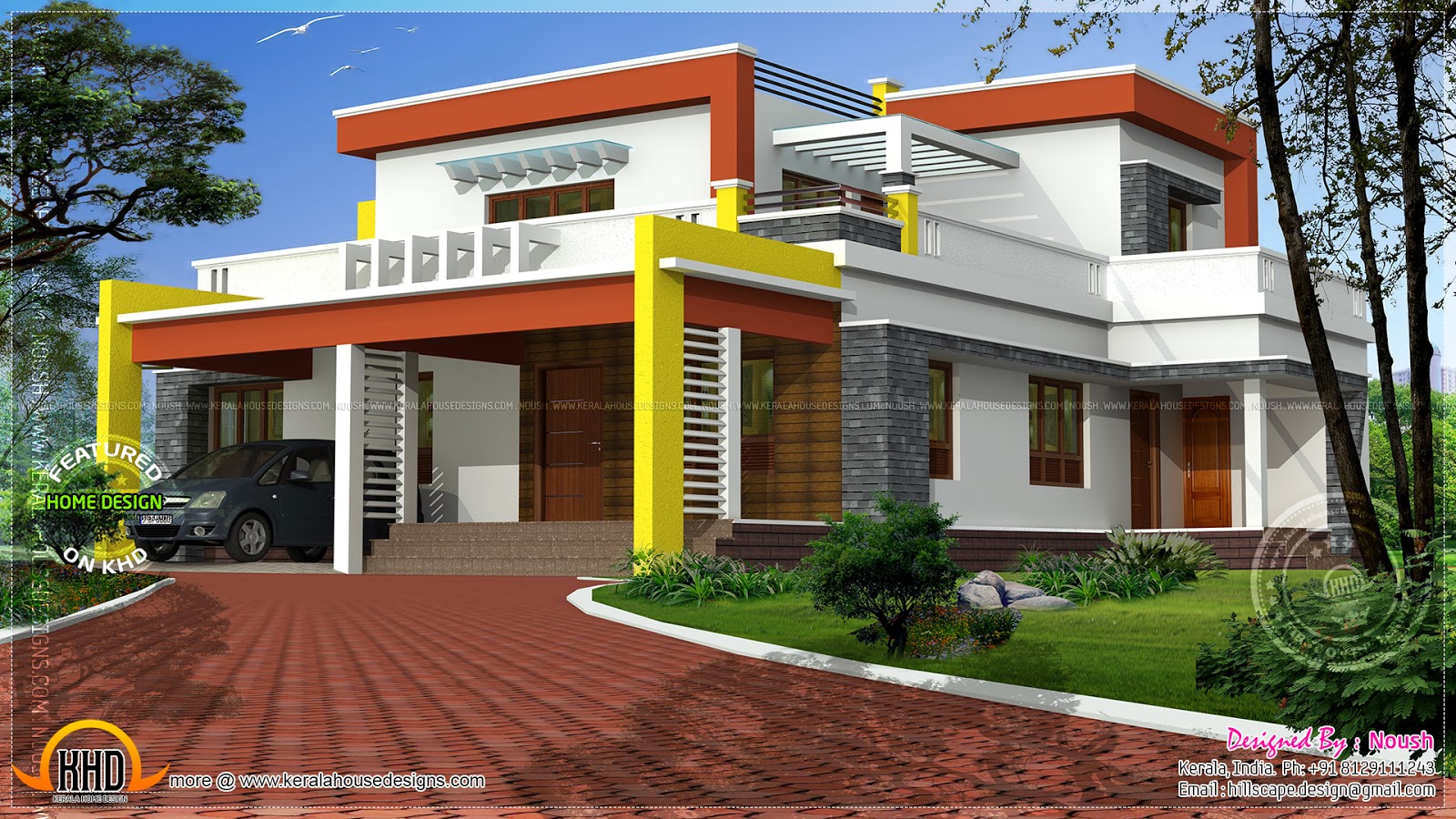 227 square meter contemporary view - Kerala Home Design and Floor Plans ...