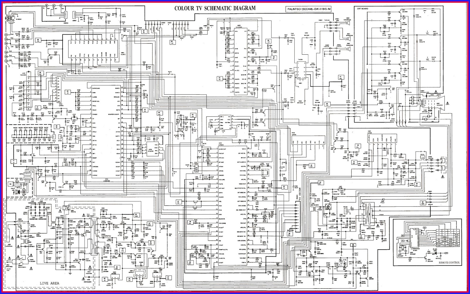 Crt Tv Circuit Diagram - Home Wiring Diagram