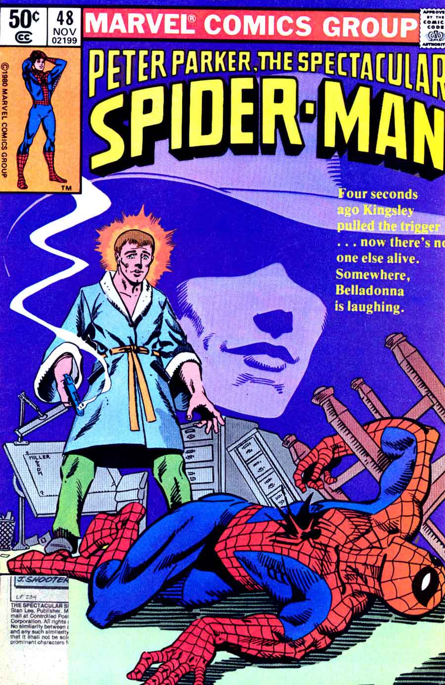 Spectacular Spider-man v2 #48 marvel 1980s comic book cover art by Frank Miller